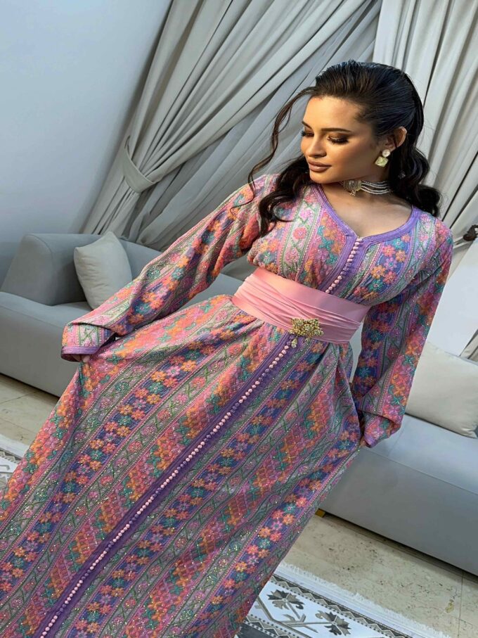 Moroccan Cashmere Caftan with stones - Image 13