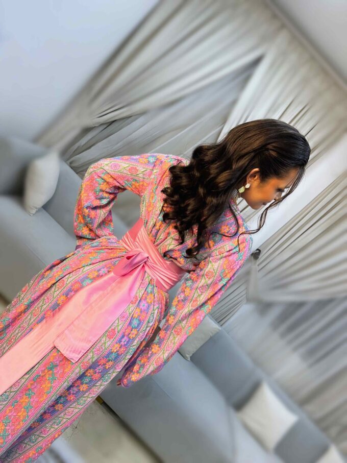 Moroccan Cashmere Caftan with stones - Image 11