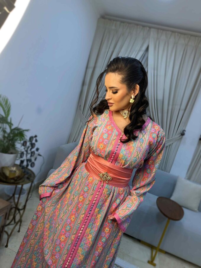 Moroccan Cashmere Caftan with stones - Image 8