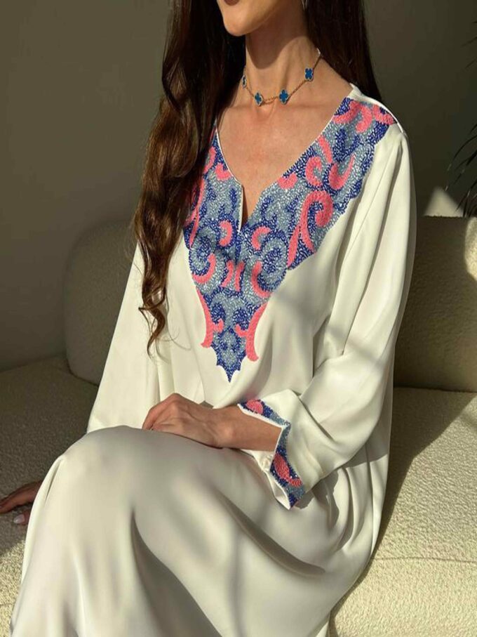 Soft Dream Jalabia Crepe White