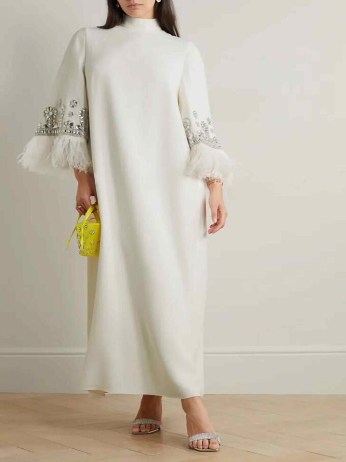 Stones Jalabia Crepe  White