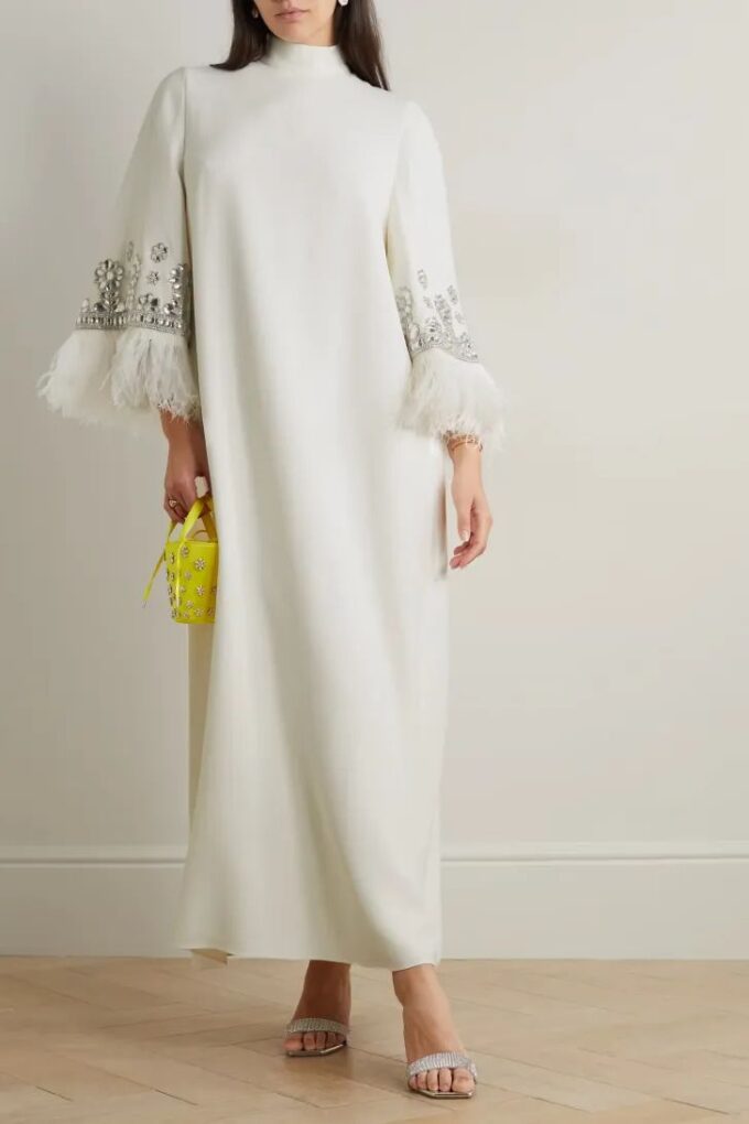 Stones Jalabia Crepe  White - Image 2